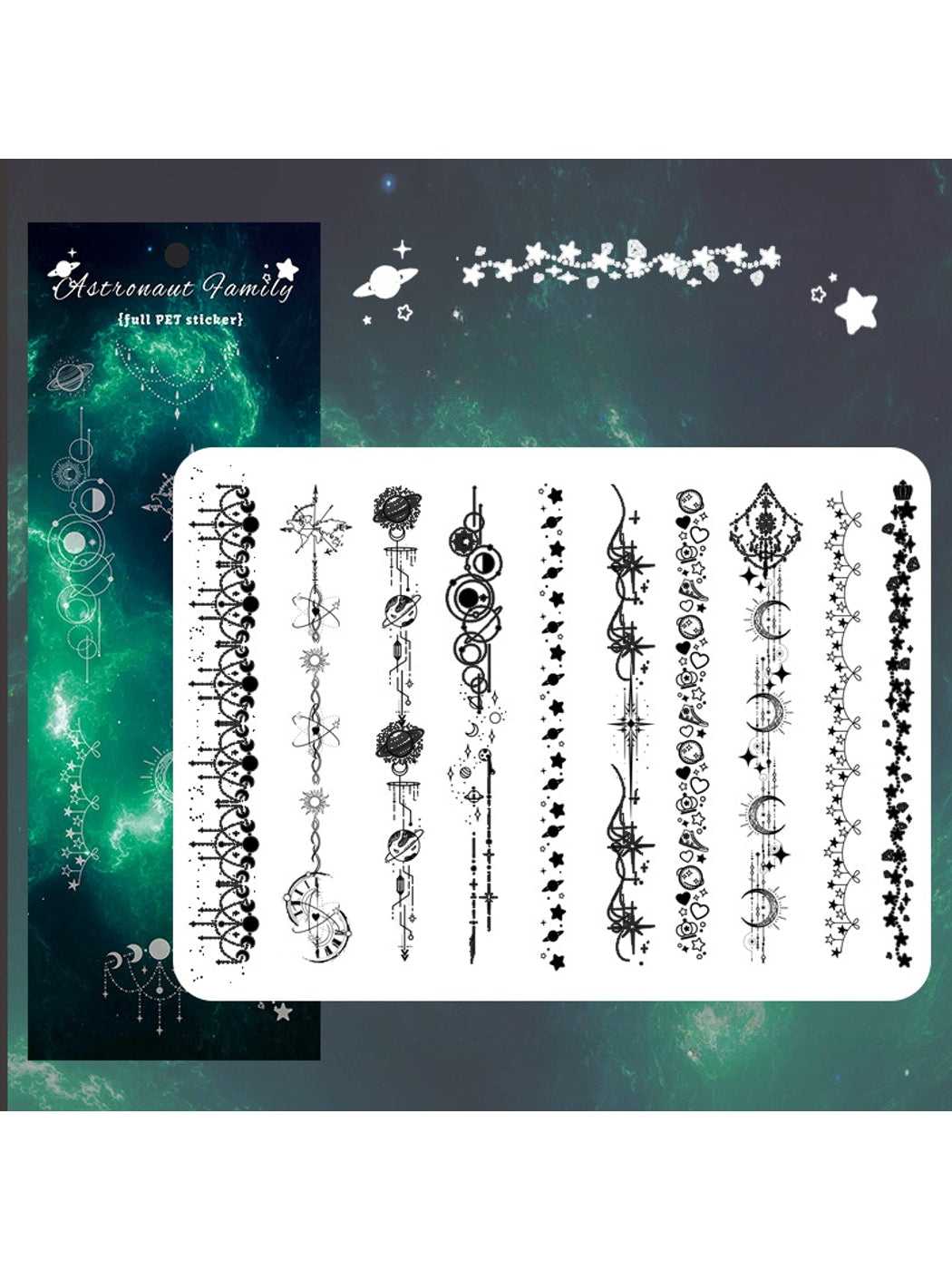Lunira - Printed PET Border Collage Stickers pack Oria & Co