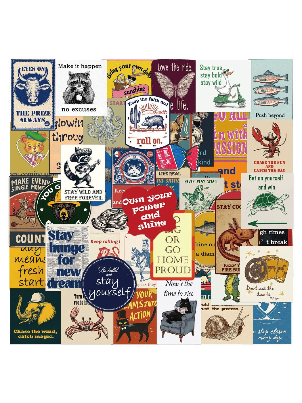 Lunira - Vintage Inspirational Sticker Pack Oria & Co