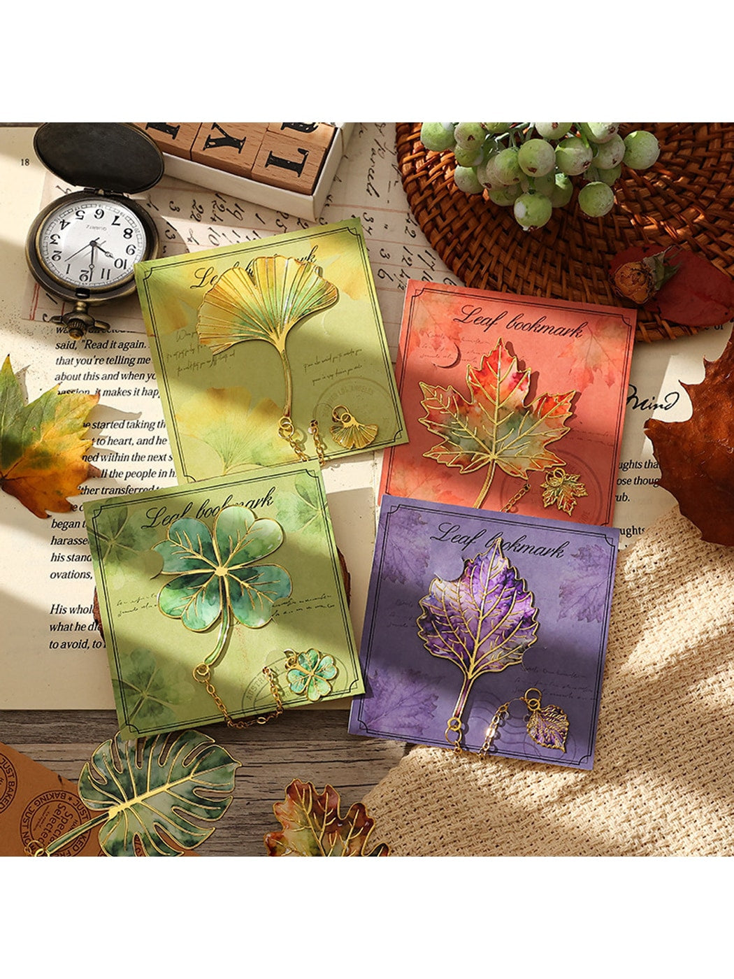 Novellea - Vintage Alloy Botanical Page Marker Bookmark Oria & Co