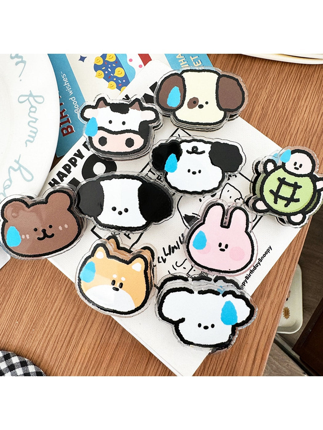 Clemi - Cute Animal Acrylic Memo Planner Clip Oria & Co