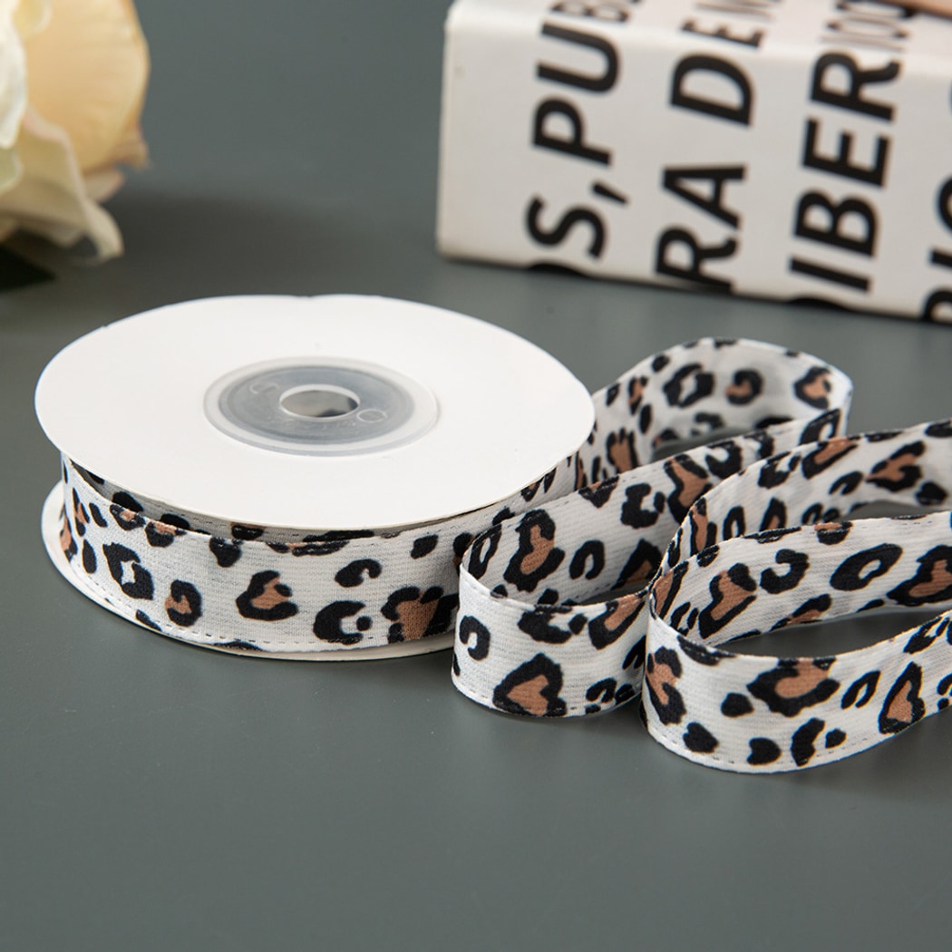 Rivora - DIY Leopard Print Polyester Ribbon
