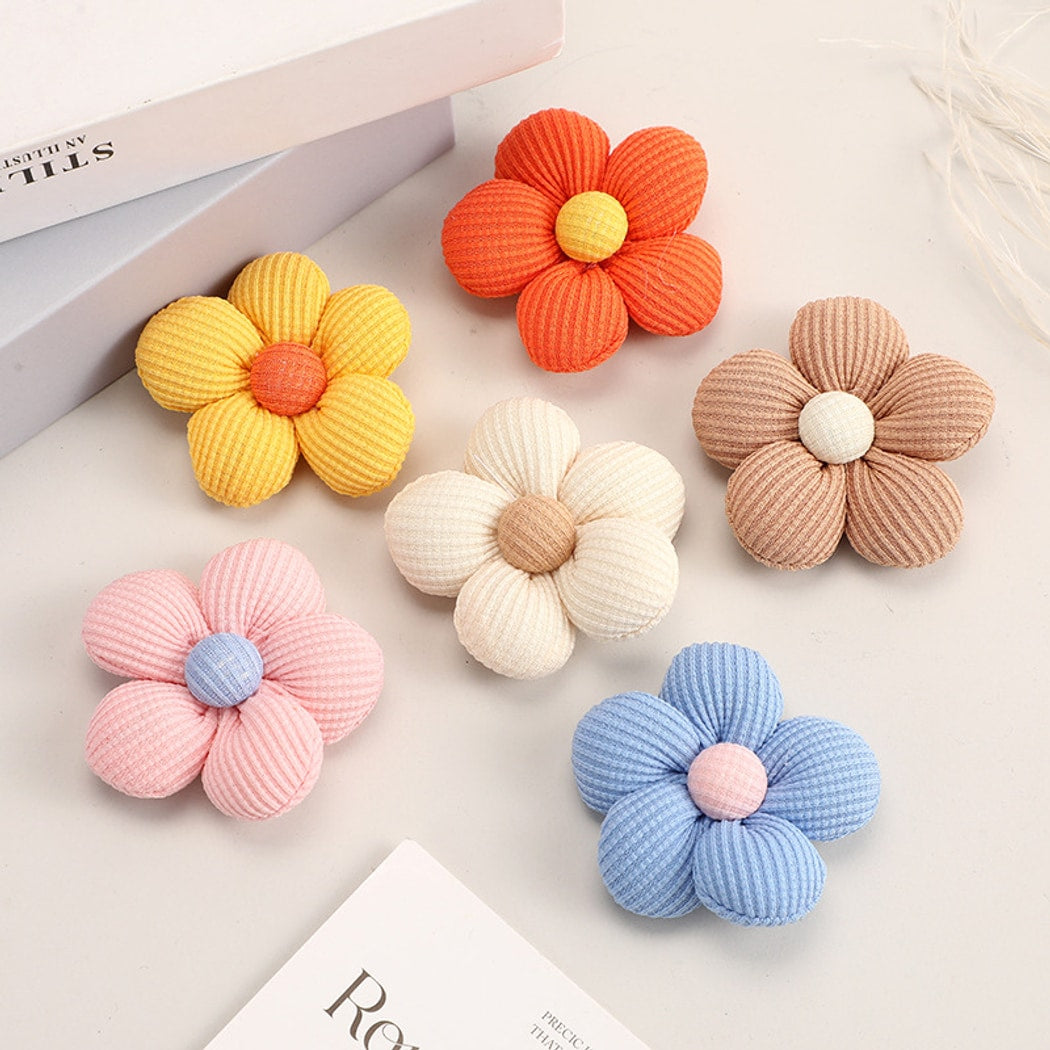 Chivy - DIY Five Petal Ribbed Fabric Flower Accessory