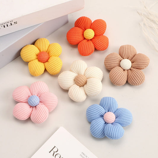 Chivy - DIY Five Petal Ribbed Fabric Flower Accessory
