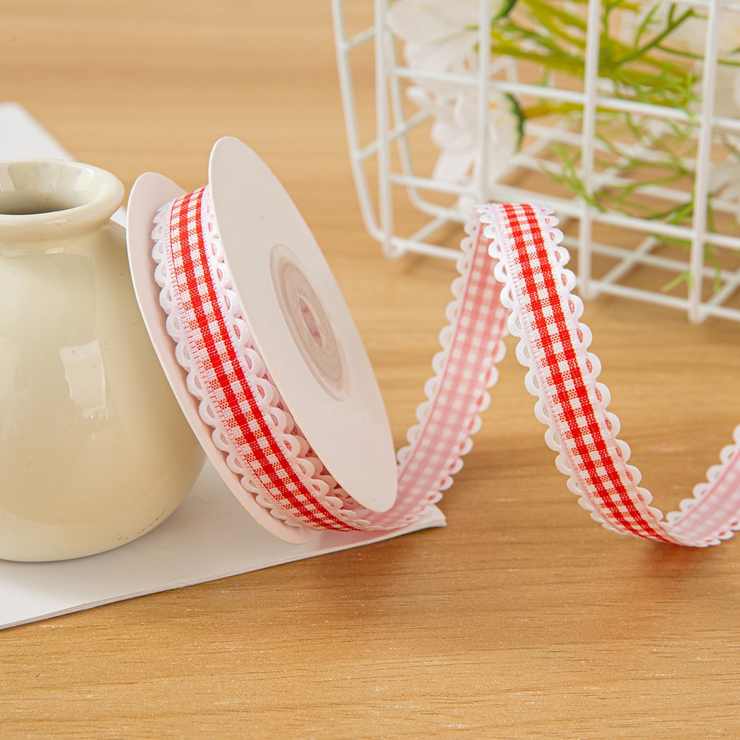 Rivora - DIY Wavy Edge Plaid Accent Ribbon