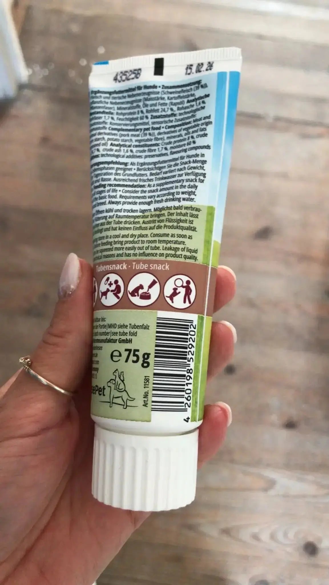 Crème de bacon en tube pour chien - 75 g - TUBIDOG Cyno-Pro