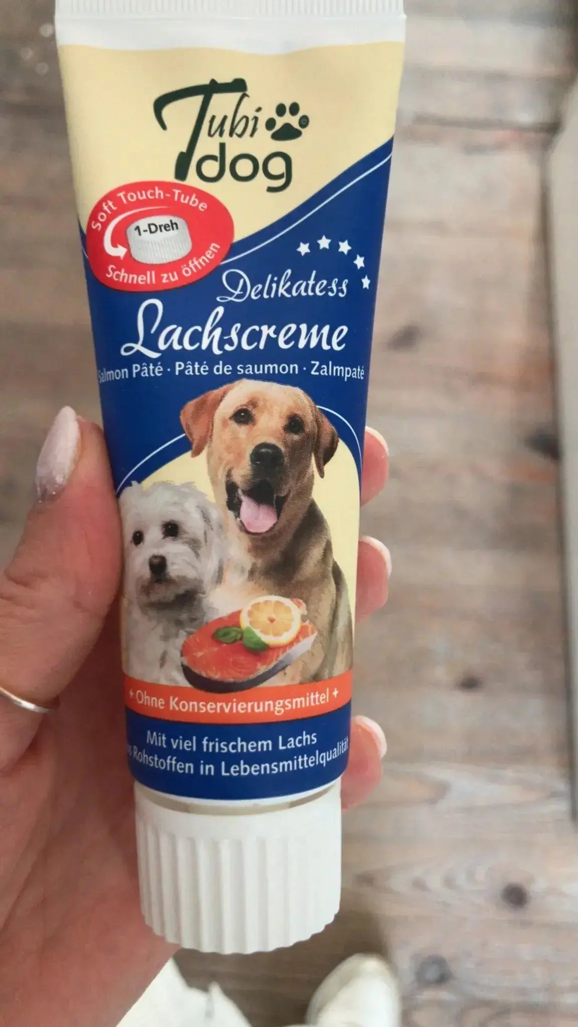 Crème de saumon en tube pour chien (75g) - TUBIDOG Cyno-Pro