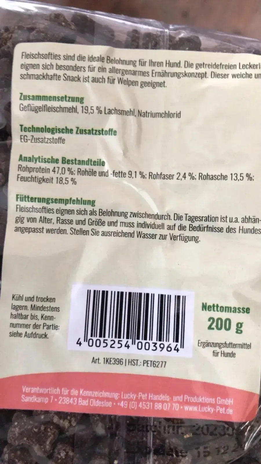 Friandises softies au saumon 200g Lucky-Pet Handels- und Produktions GmbH