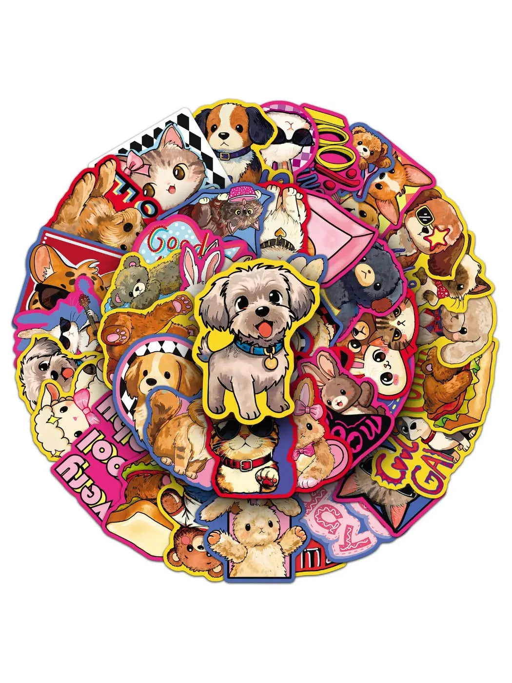 Lunira - Cute Pink Style Cartoon Animal Stickers Oria & Co
