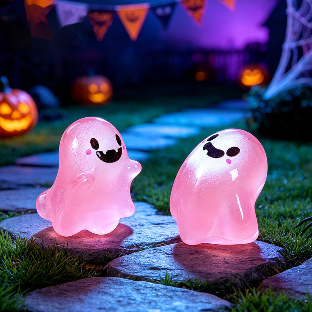 Halloween Pink Glow Ghost Figurine, product view 2