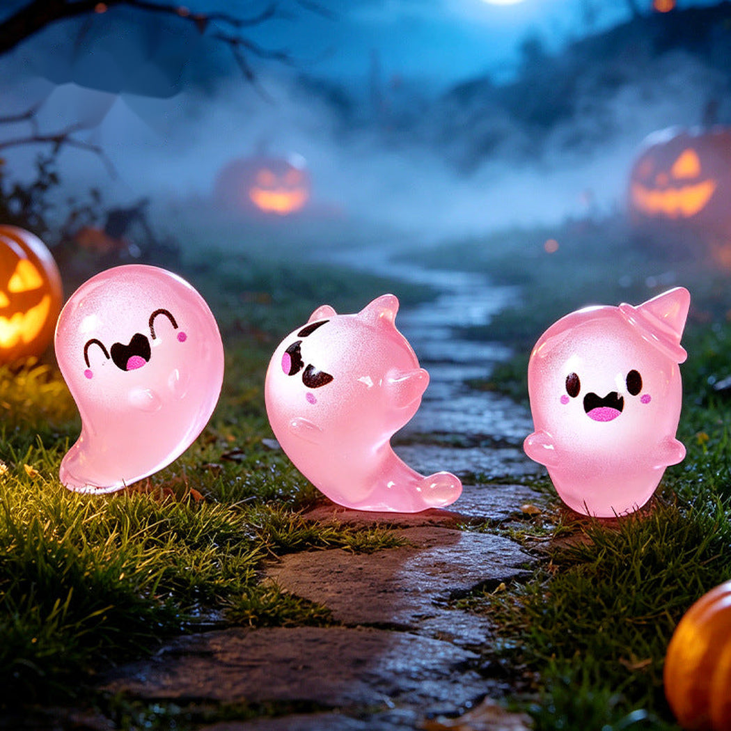 Halloween Pink Glow Ghost Figurine, product view 3