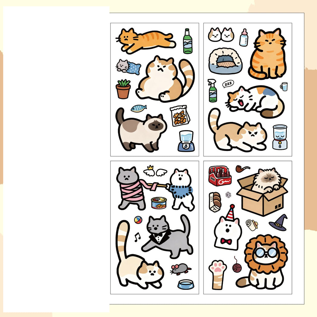 CatDays Illustrated Cat and Wildlife Sticker Pack, variant view