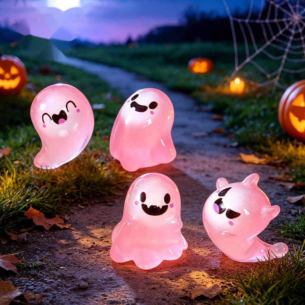 Halloween Pink Glow Ghost Figurine, product view 4