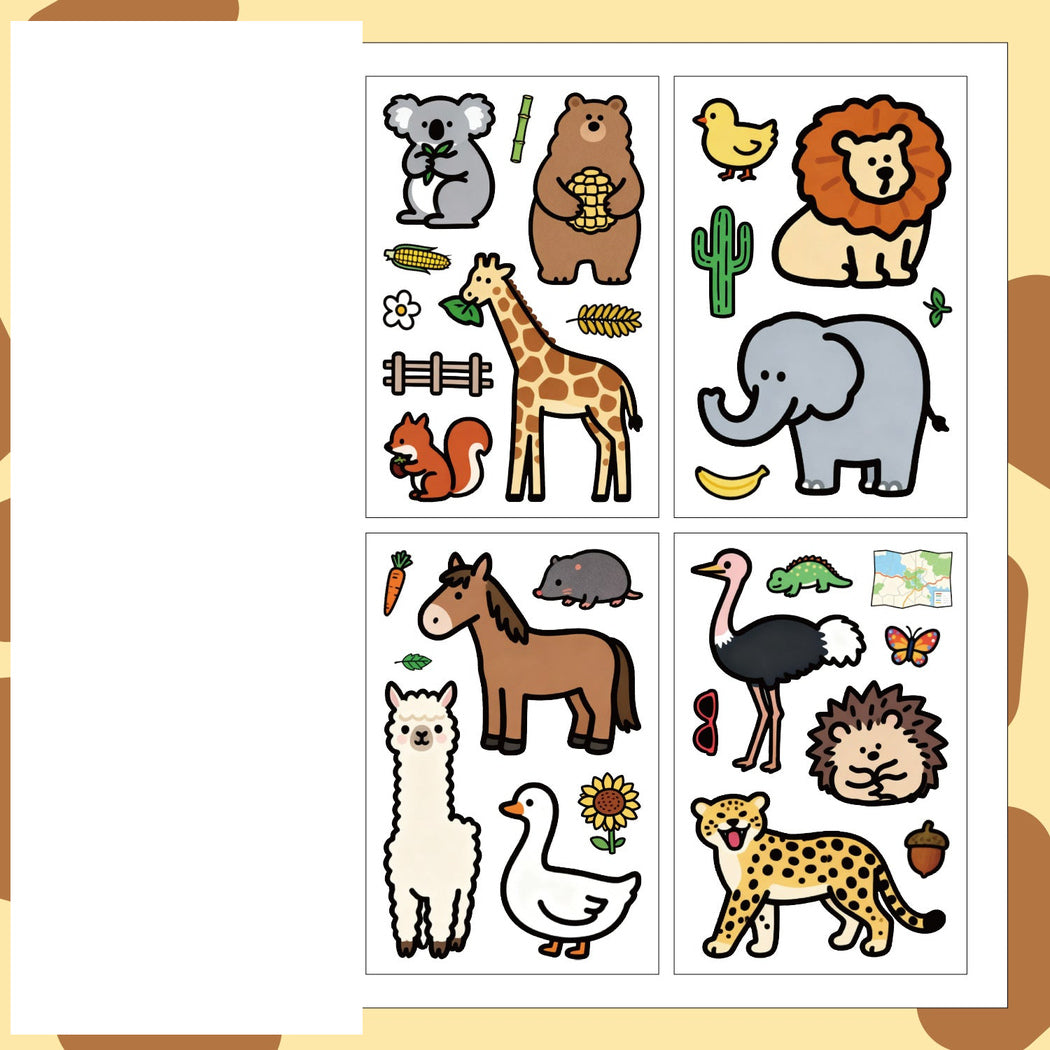 WildSong Illustrated Cat and Wildlife Sticker Pack, variant view