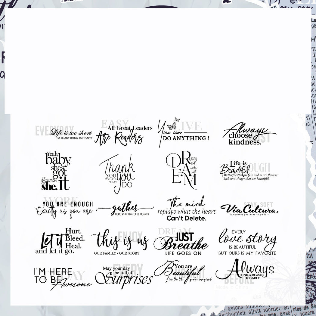 MapleInk Nordic Script Typography Sticker Pack, single variant view