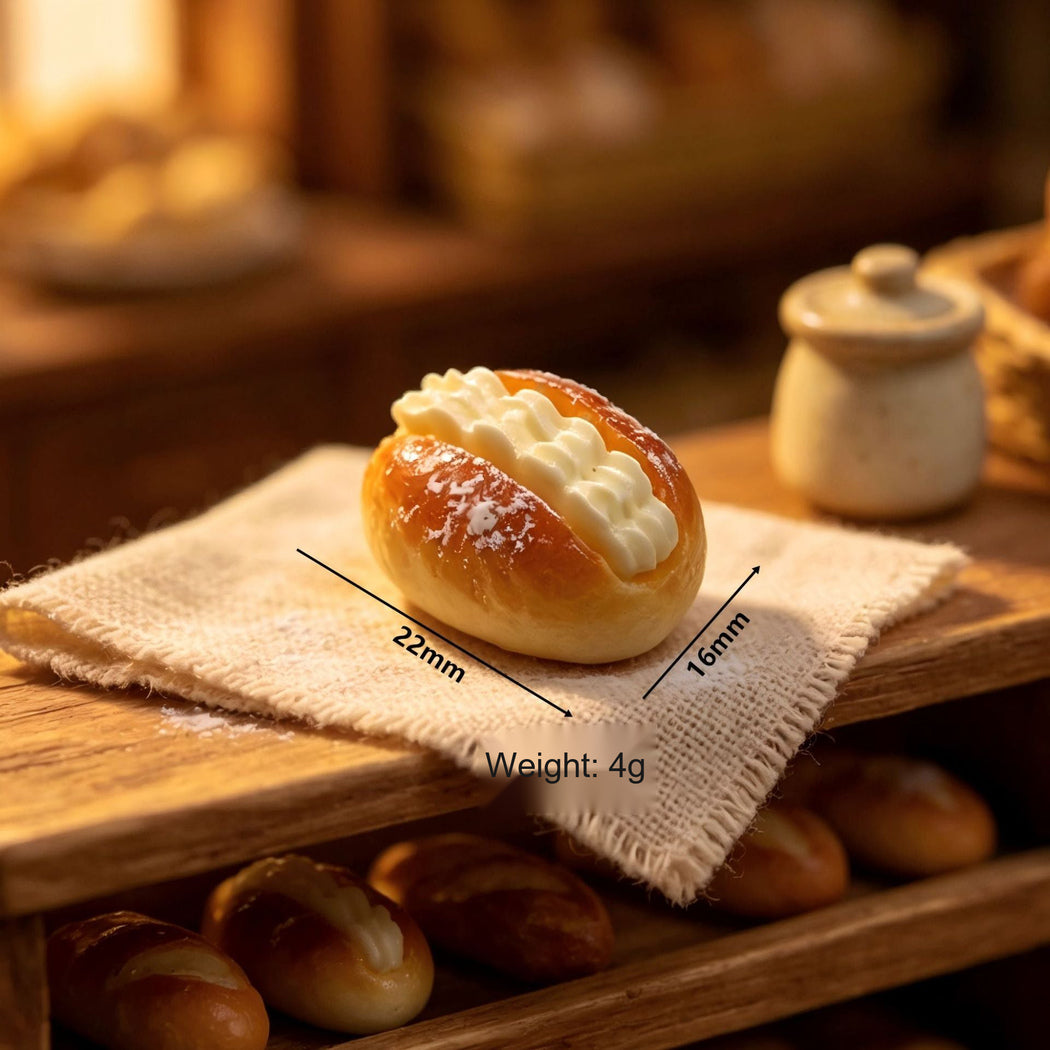 Beige Miniature Cream Sandwich Bread Craft Embellishment, single variant view