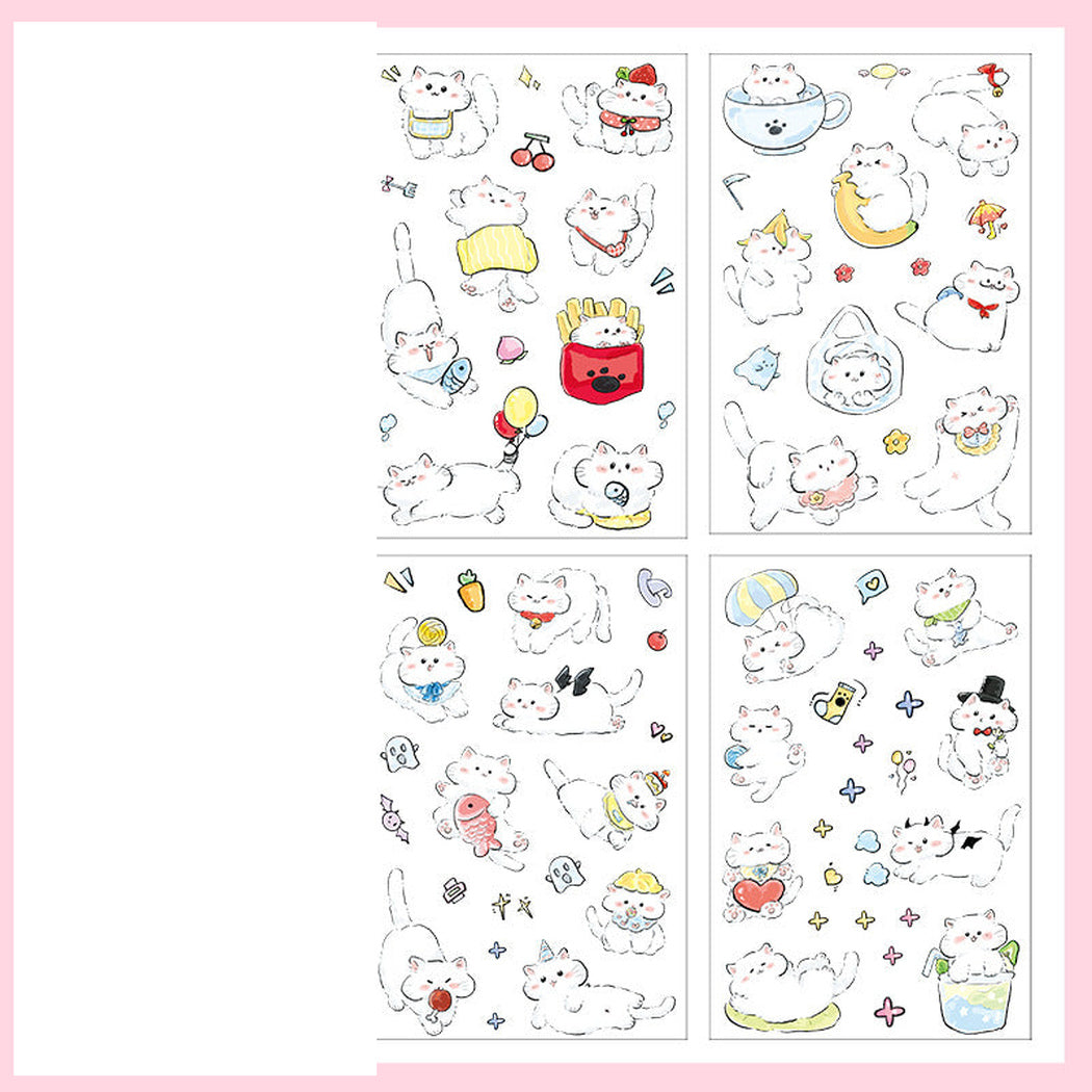 BerryCat Cat Cartoon Die-Cut Sticker Pack, single variant view