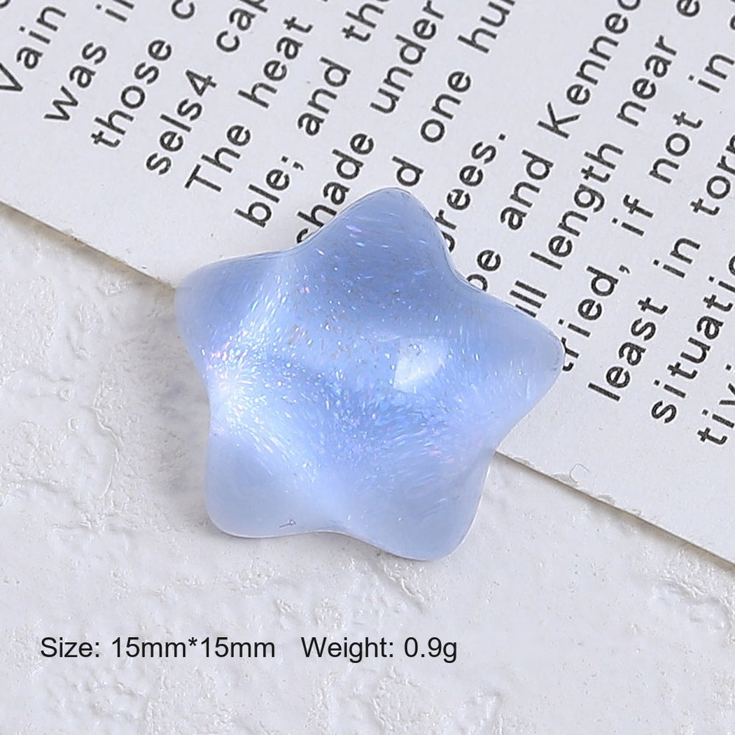 Blue Translucent Pastel Star Craft Embellishment, single variant view