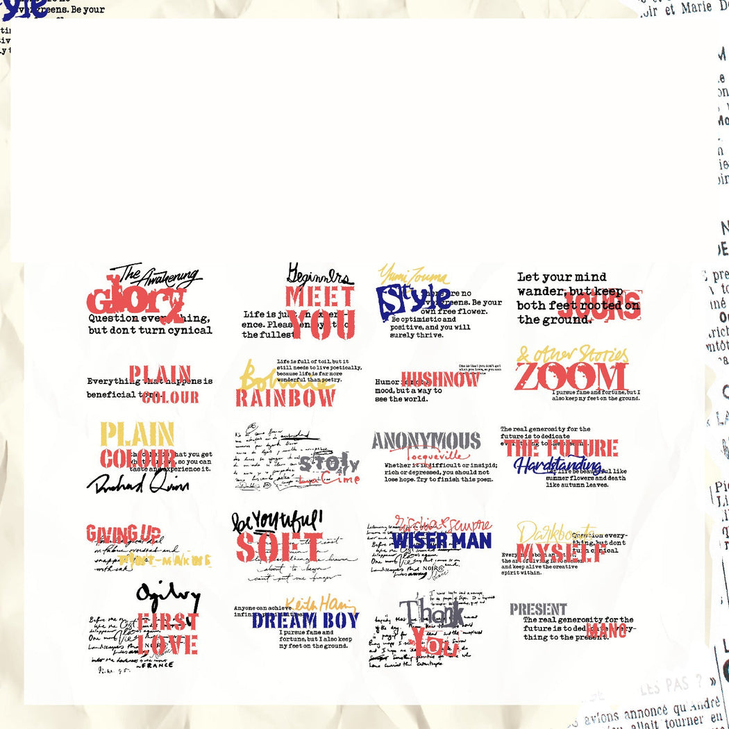 NeonCode Nordic Script Typography Sticker Pack, single variant view