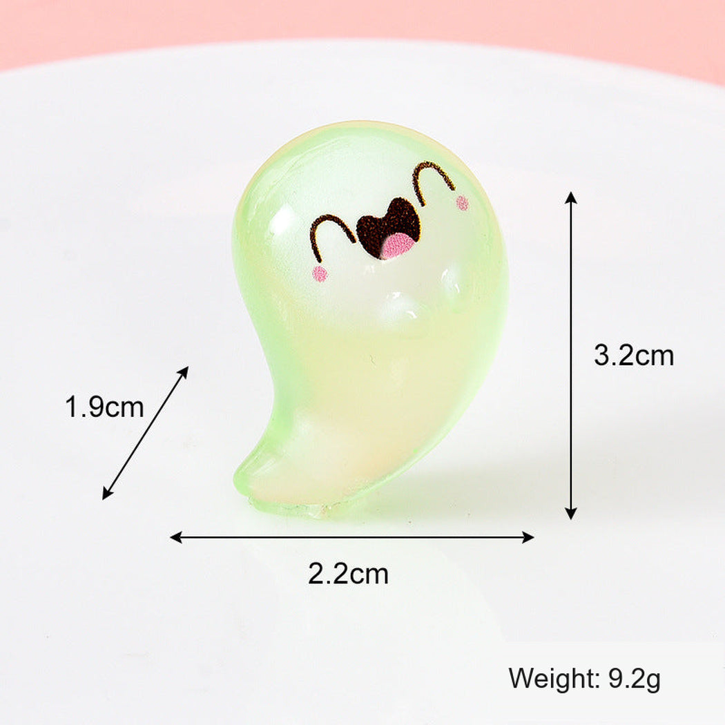 Green Halloween Color Glow Ghost Figurine, variant view