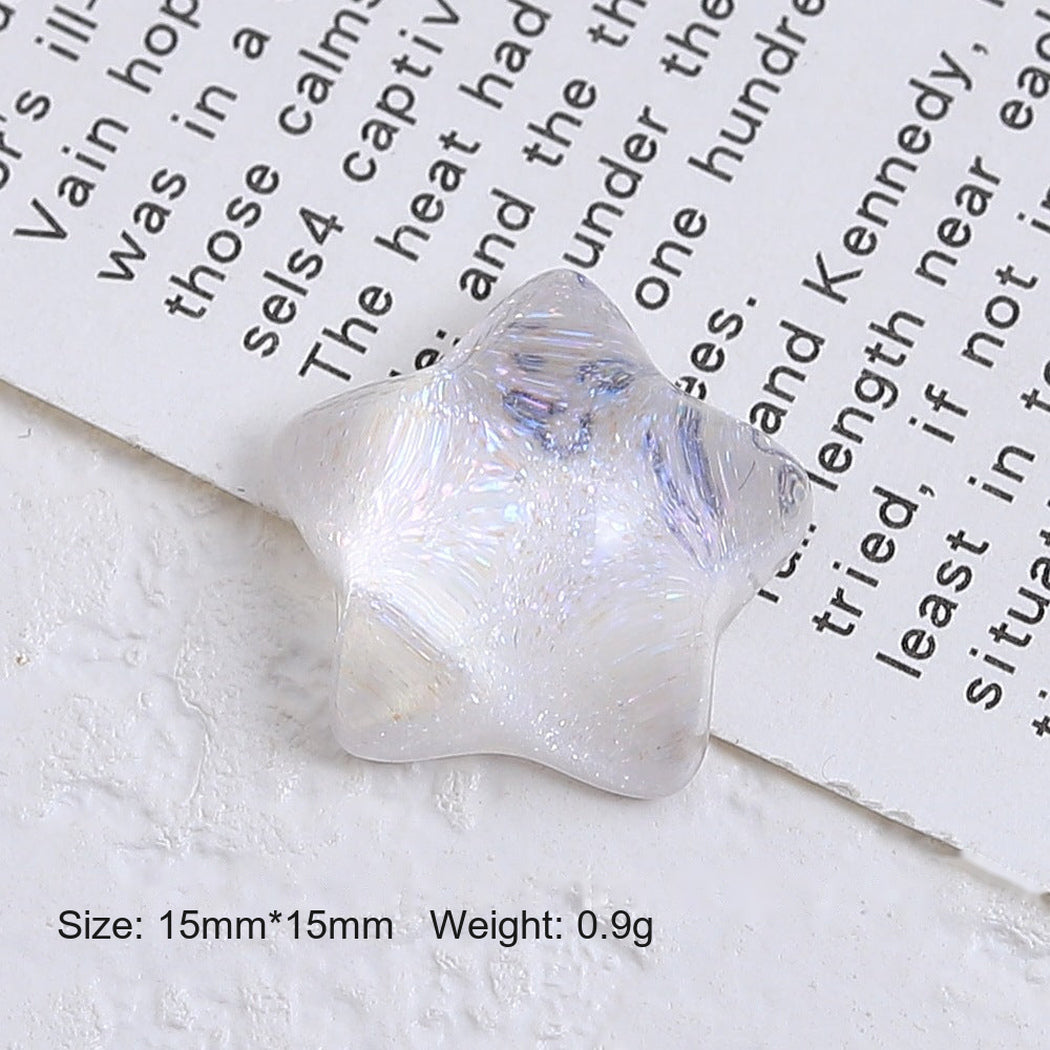 Clear Translucent Pastel Star Craft Embellishment, single variant view
