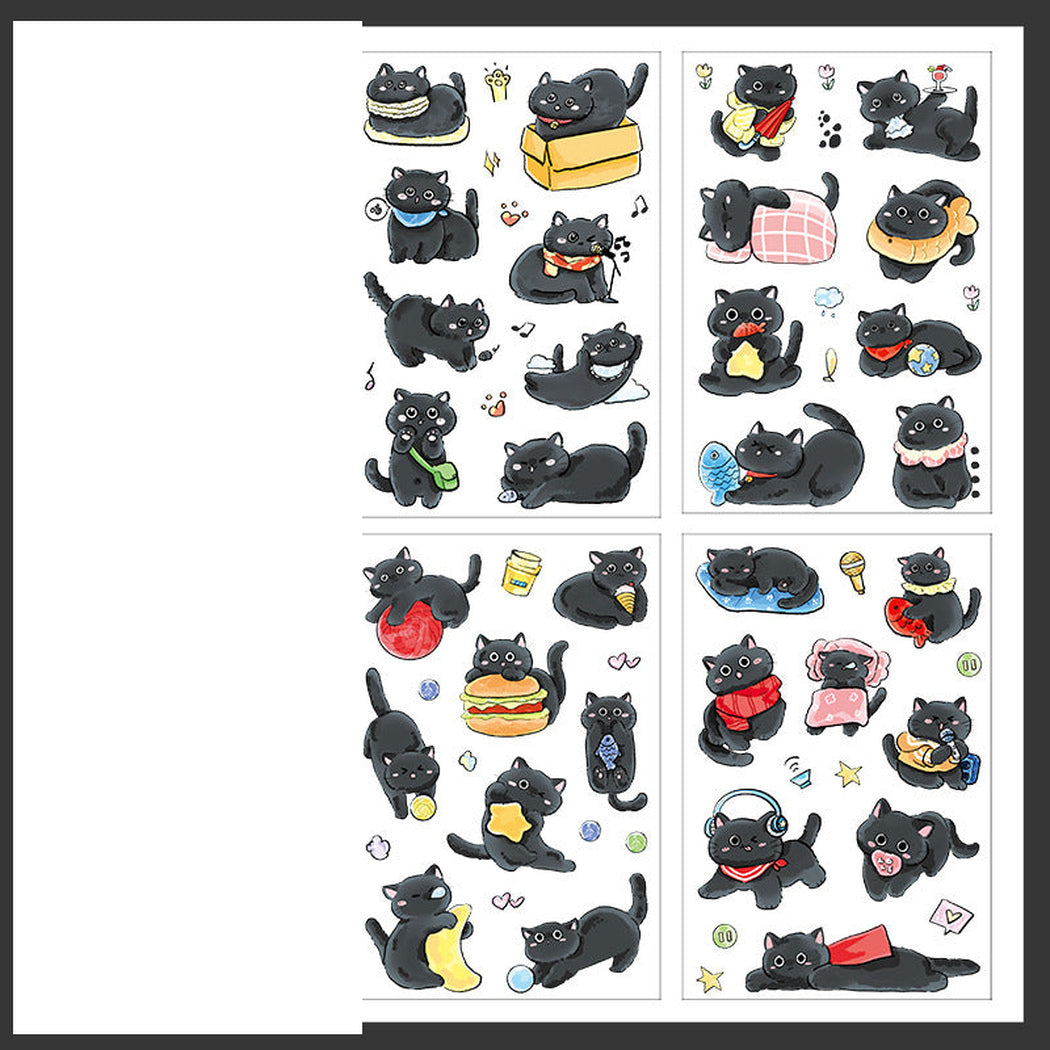 NightElf Cat Cartoon Die-Cut Sticker Pack, single variant view
