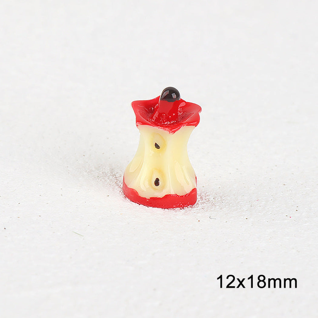 SmallCore Red Apple Core and Heart Embellishment, variant view