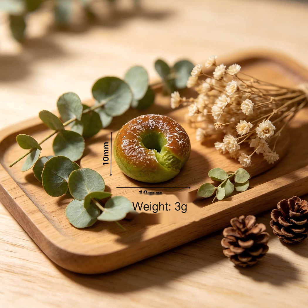 Green Miniature Ring Bagel Craft Embellishment, single variant view