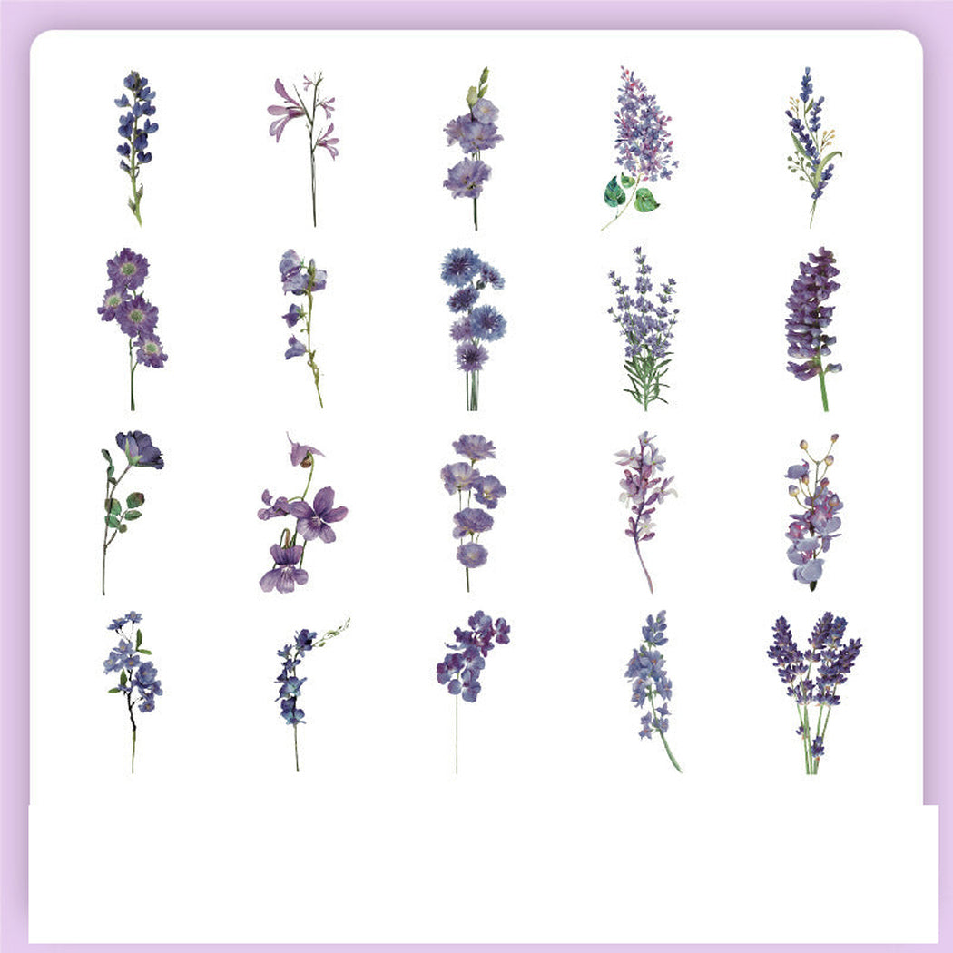PurpleIris Vintage Botanical Insect Sticker Pack, single variant view