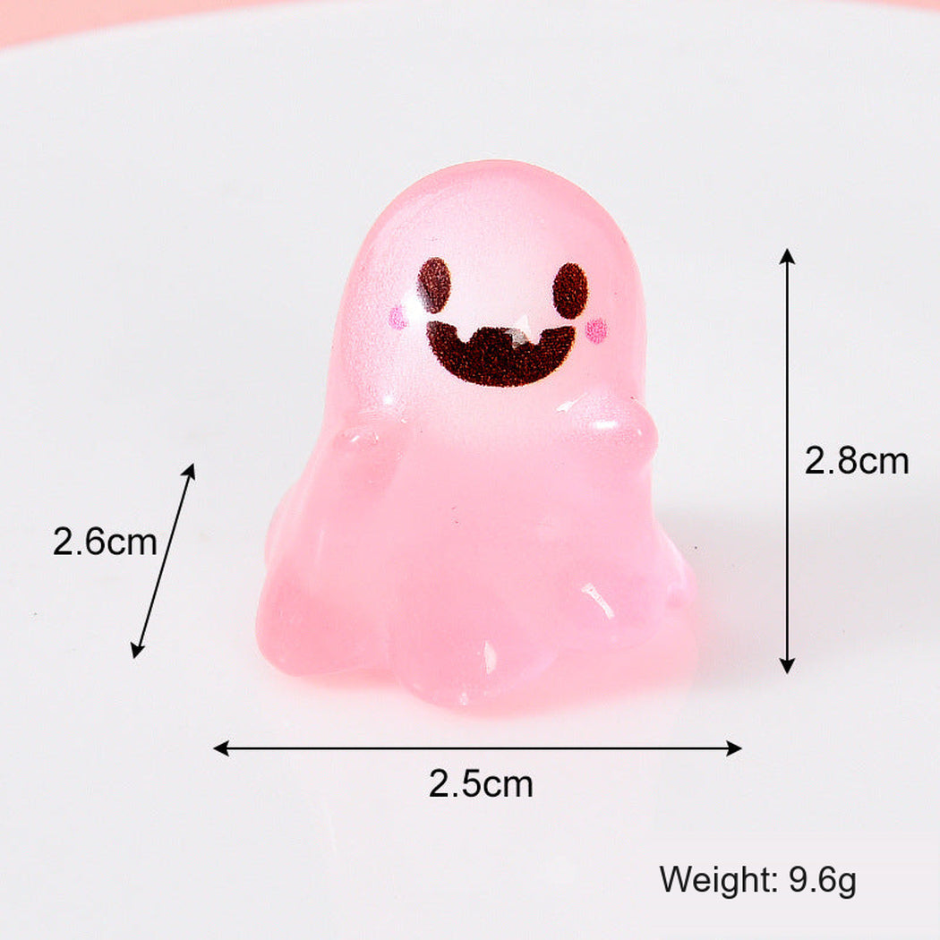 PinkSmile Halloween Pink Glow Ghost Figurine, variant view