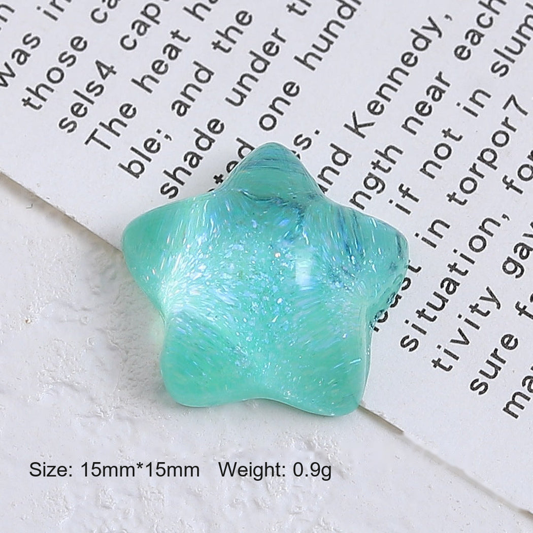Green Translucent Pastel Star Craft Embellishment, single variant view