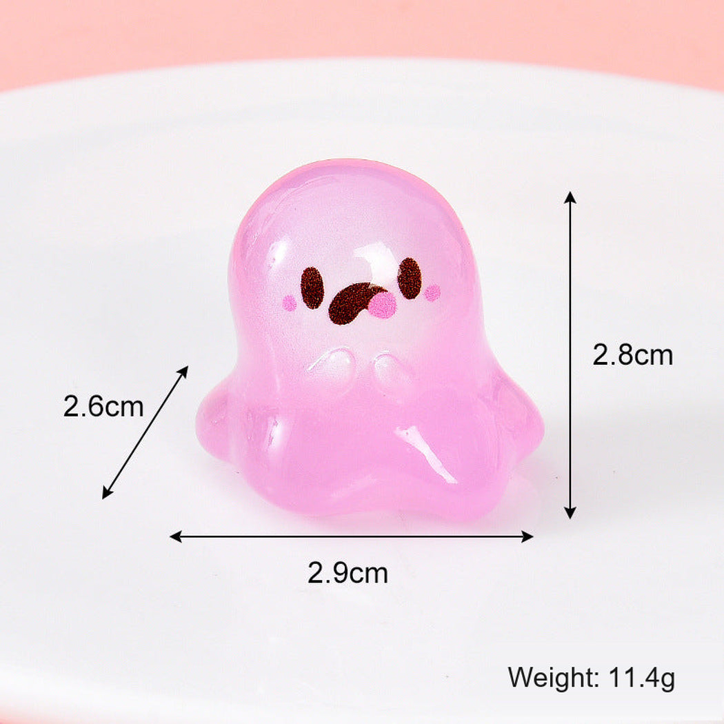 Purple Halloween Color Glow Ghost Figurine, variant view