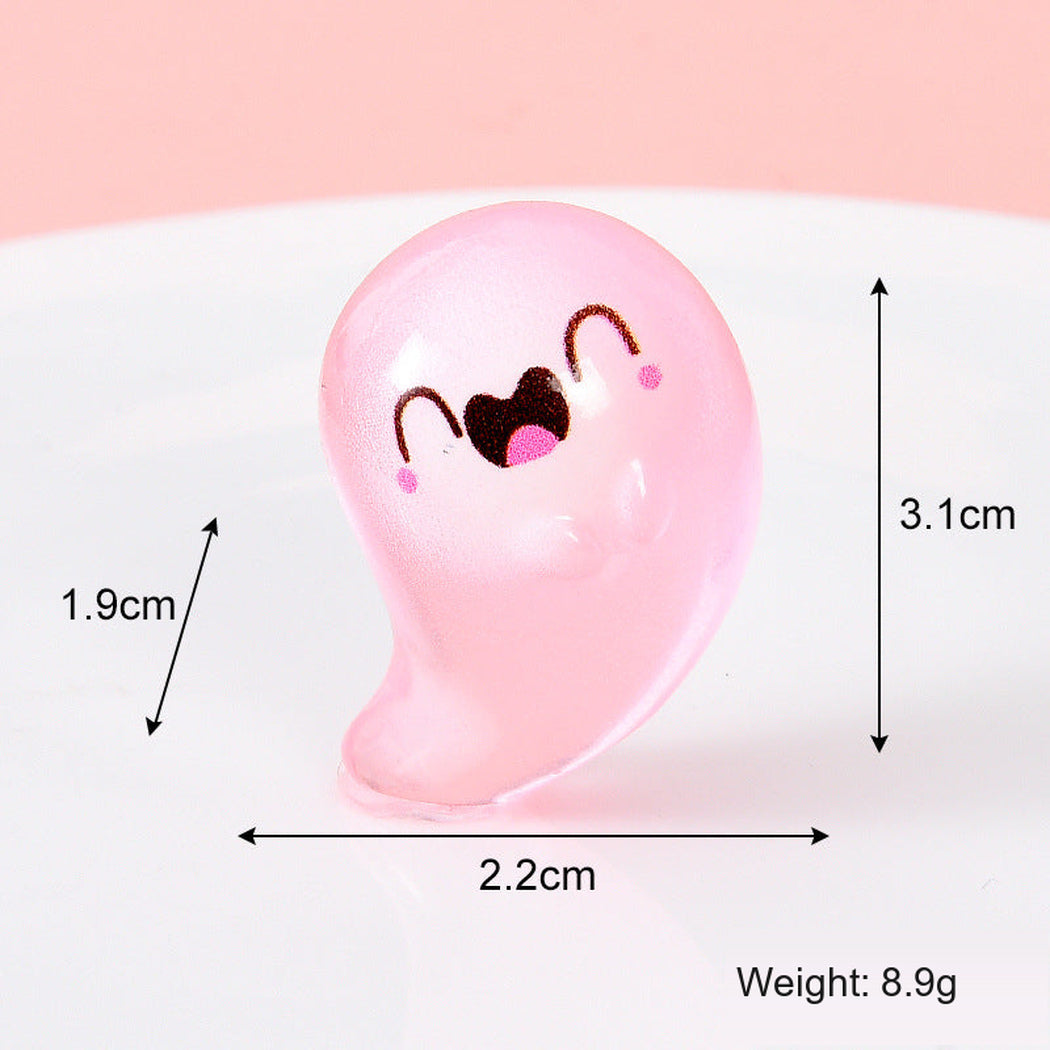 PinkElf Halloween Pink Glow Ghost Figurine, variant view
