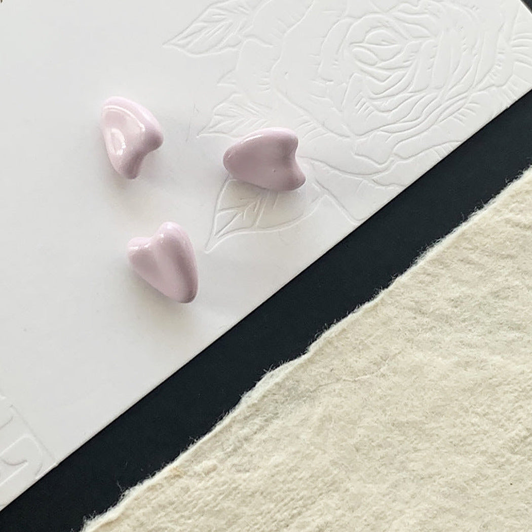 Purple DIY 10 Pack 11mm Heart Shank Buttons, variant view