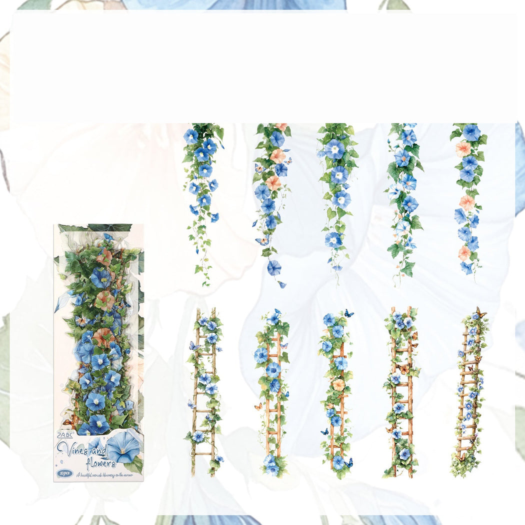 BlueVine Vintage Floral Vine Sticker Pack, single variant view