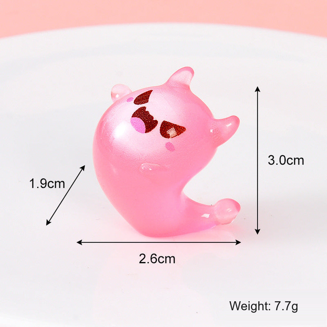 Pink Halloween Color Glow Ghost Figurine, variant view