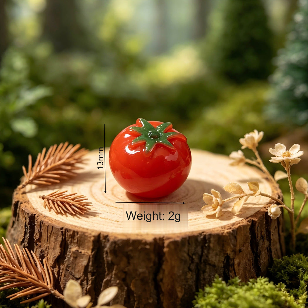 Tomato Miniature Colorful Fruit Craft Embellishment, single variant view