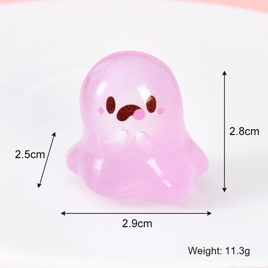 PurpGhost Halloween Pink Glow Ghost Figurine, variant view