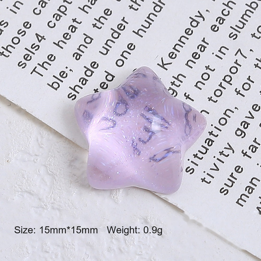 Purple Translucent Pastel Star Craft Embellishment, single variant view