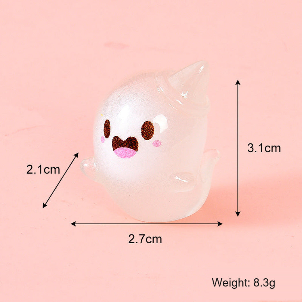 White Halloween Color Glow Ghost Figurine, variant view
