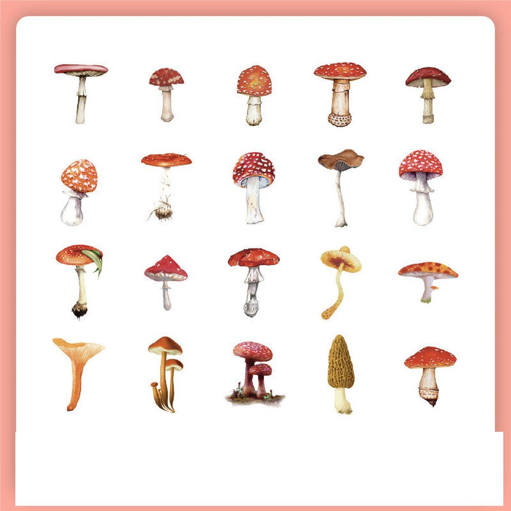 RedMush Vintage Botanical Insect Sticker Pack, single variant view
