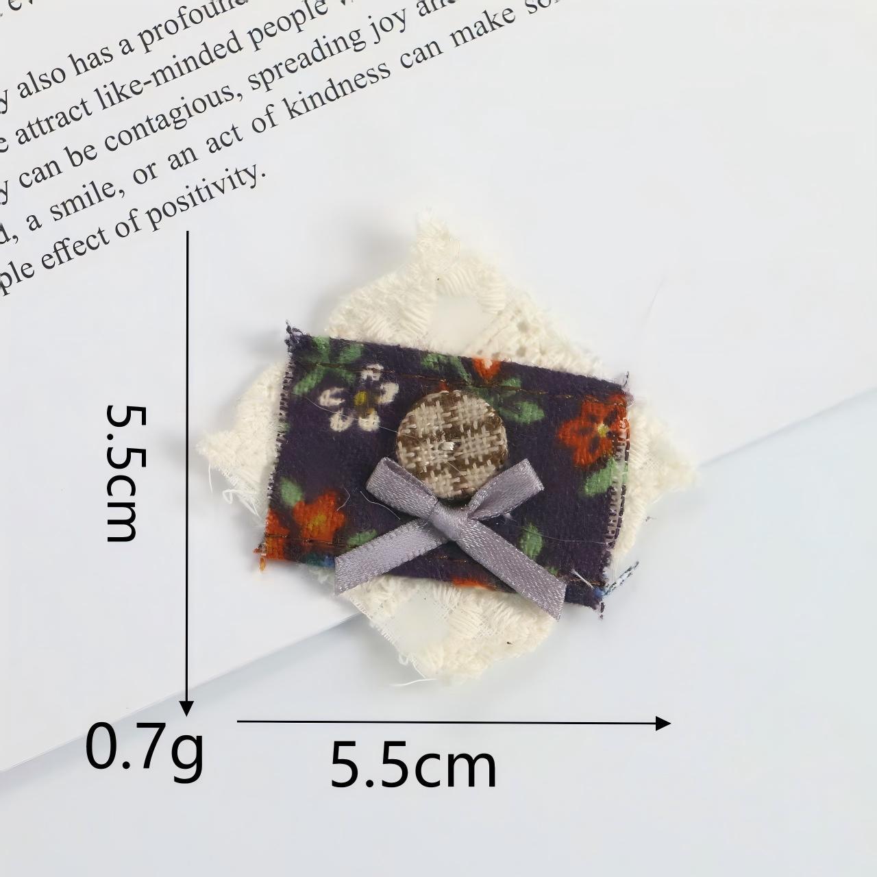 新款秋冬复古风手工布艺发饰森系碎花蕾丝边服饰 diy百搭辅料批发
