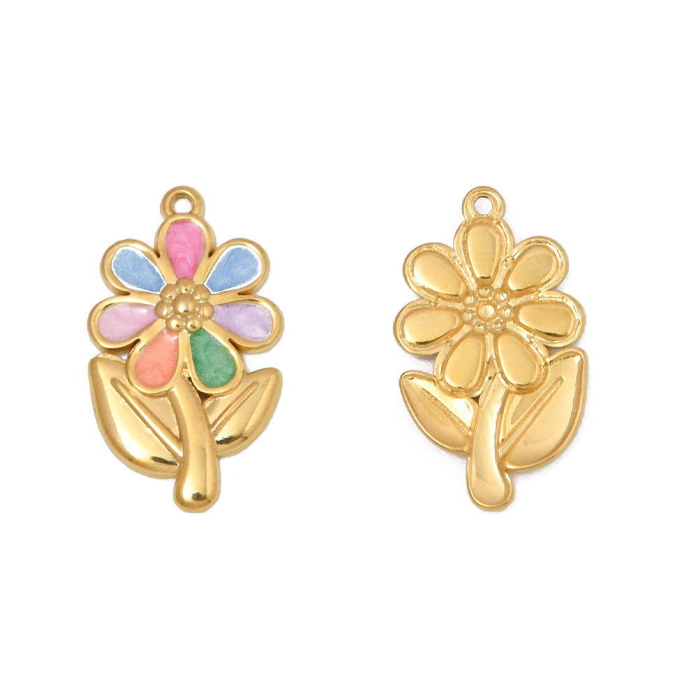 Elvane - Glossy Daisy Leaf Pendant Only