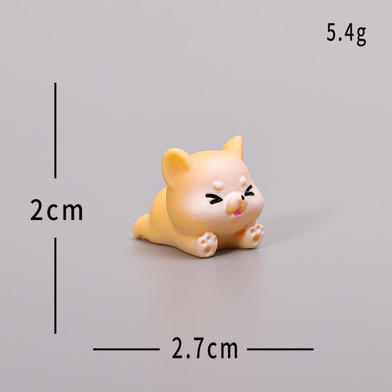 可爱柴犬小狗摆件微景观车载家居桌面树脂diy工艺装饰小万圣节