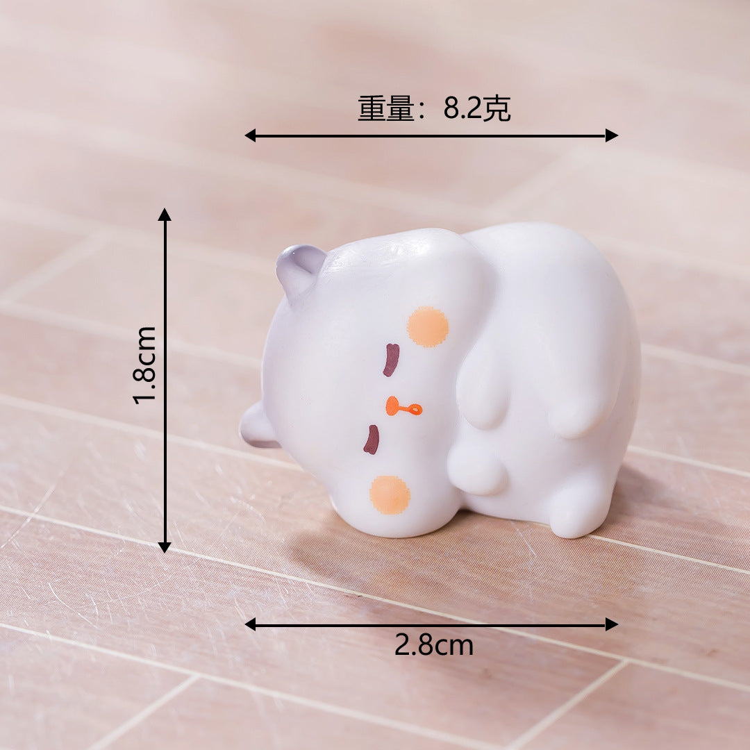 微景观创意可爱圆圆小仓鼠 公仔娃娃屋diy装饰配件迷你桌面小摆件