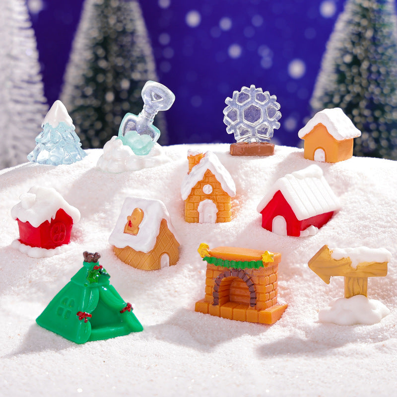 Objella - Festive Snow House Miniature Ornament