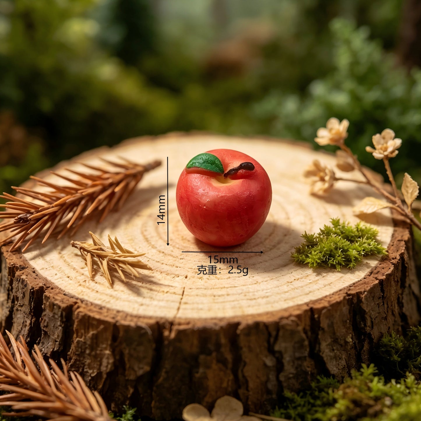 微景观立体水果蓝莓山竹创意食玩萌粒钥匙扣挂件吊坠DIY饰品配件