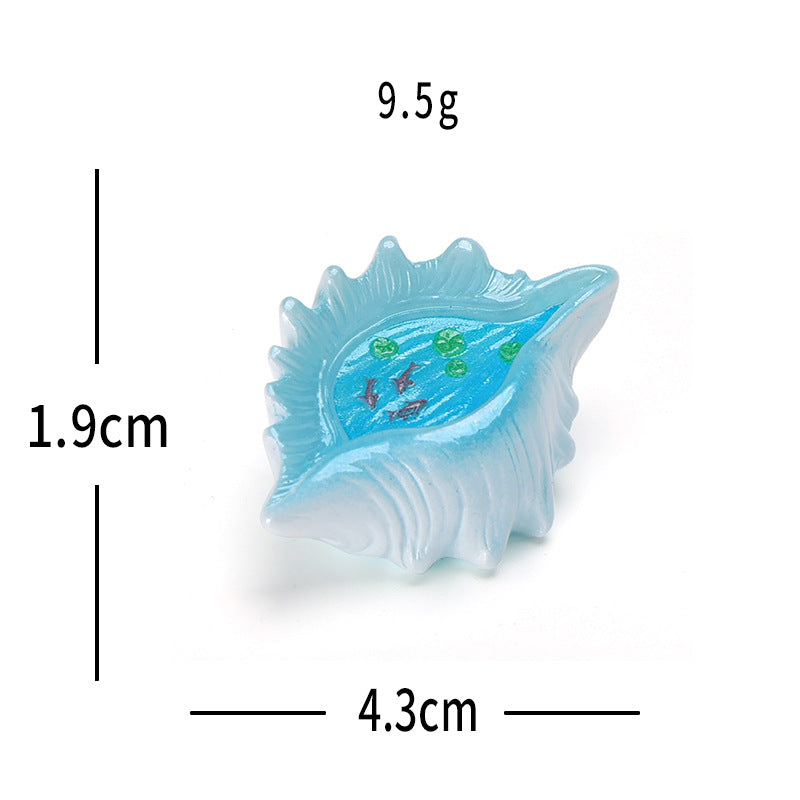 跨境新品创意海洋贝壳水族馆苔藓造景 diy装饰品微景观桌面小摆件