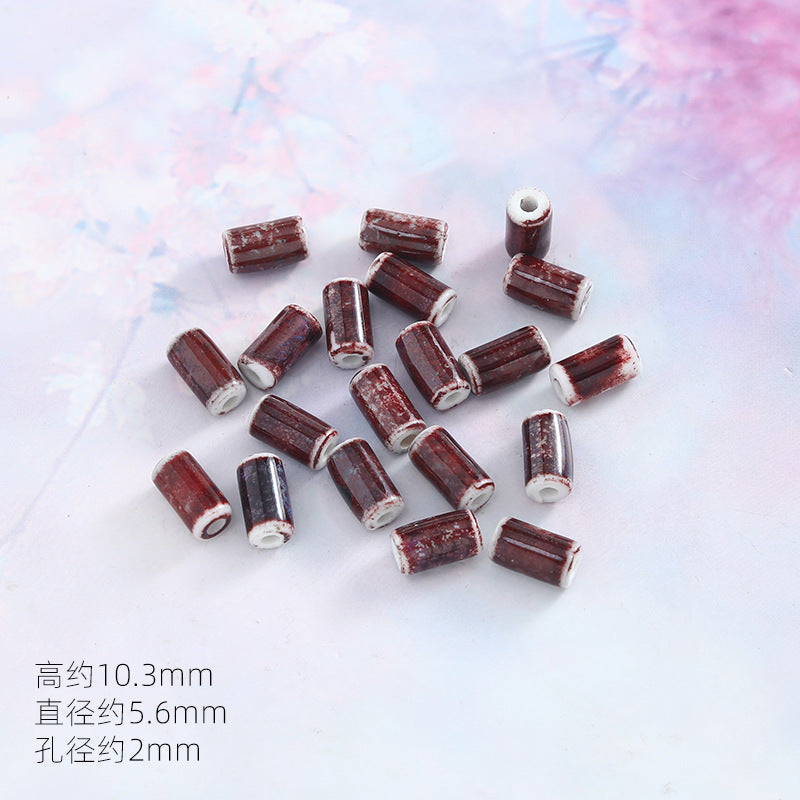 景德镇窑变陶瓷珠diy饰品配件贵妃醉瓷珠手串配件陶瓷珠子散批
