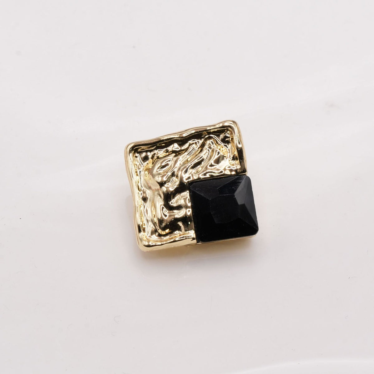 Bunli - DIY 10 Pack Textured Square Faceted-Accent Button