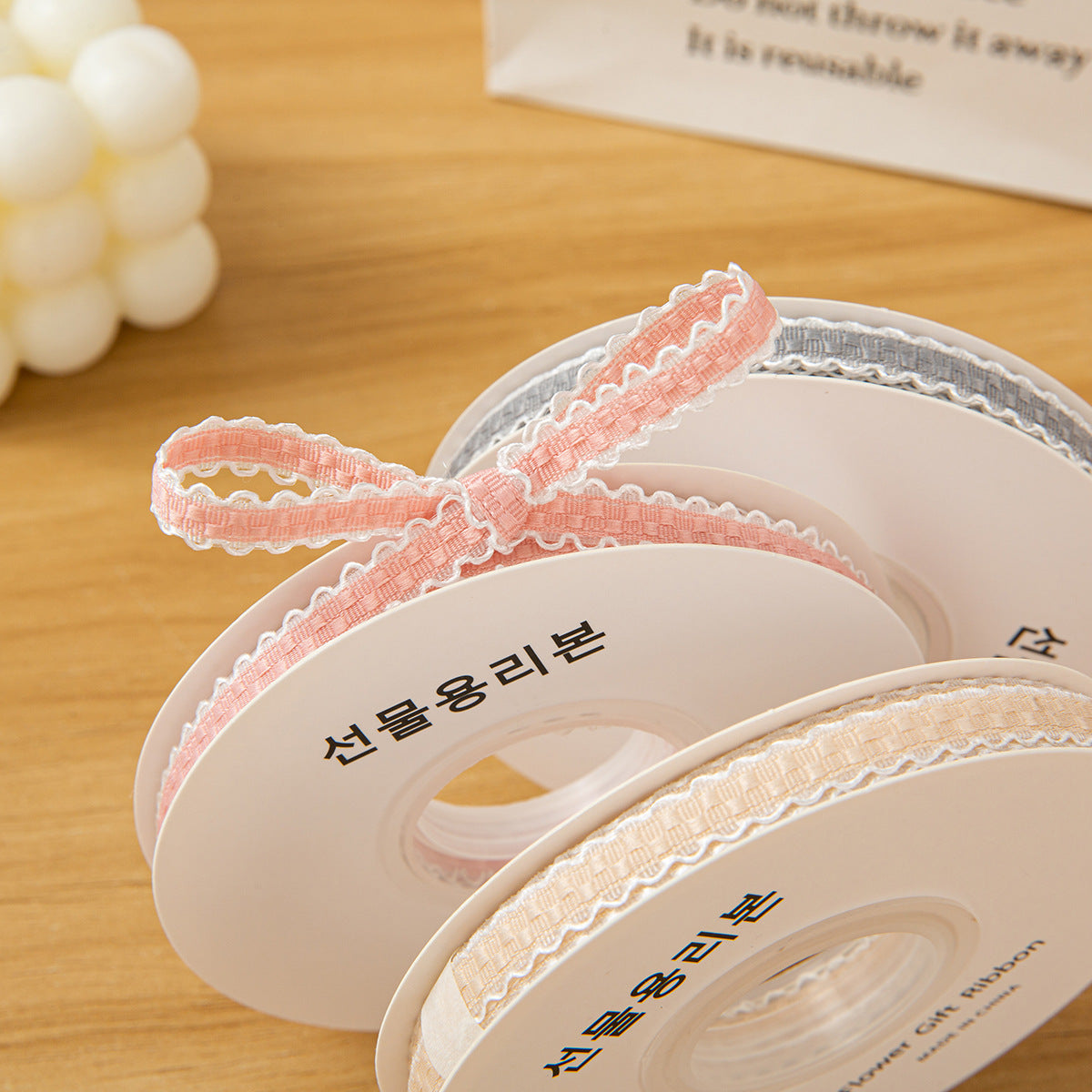 9mm齿边织带手工蝴蝶结发夹材料丝带绑发编发饰品装饰带鞋帽材料